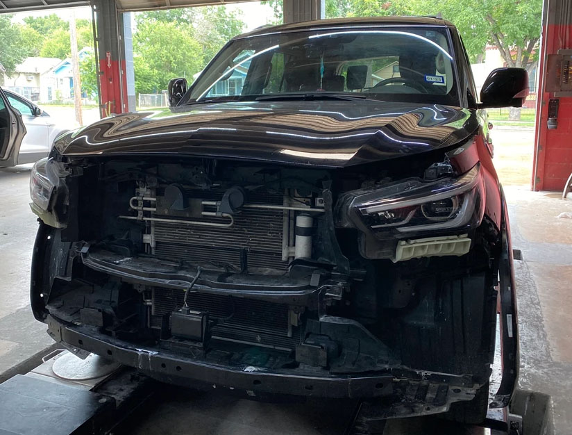 front end black truck repair