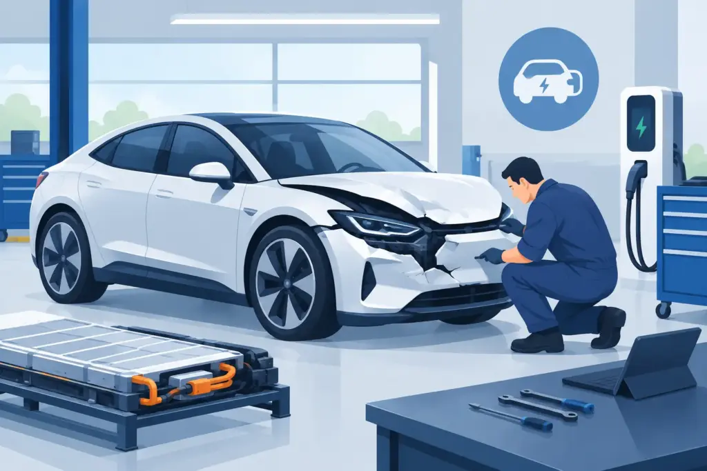Electric Vehicle Collision Repair: What Changes?